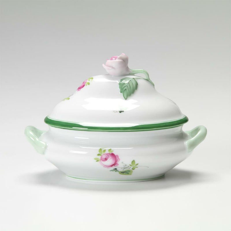 ヘレンド (HEREND) ウィーンのバラ 06017-0-09／6017 ボンボン入れ（ローズ）