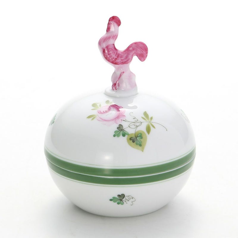 ヘレンド ウィーンのバラ 06033-0-16 ラウンドボックス（ニワトリ） 8cm