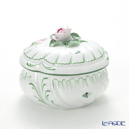 ヘレンド ウィーンのバラ 06035-0-09 ラウンドボックス（ローズ） 12cm