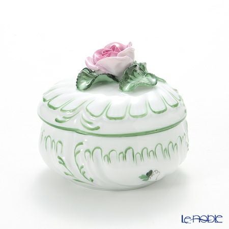 ヘレンド ウィーンのバラ 06036-0-09 ラウンドボックス（ローズ） 8cm