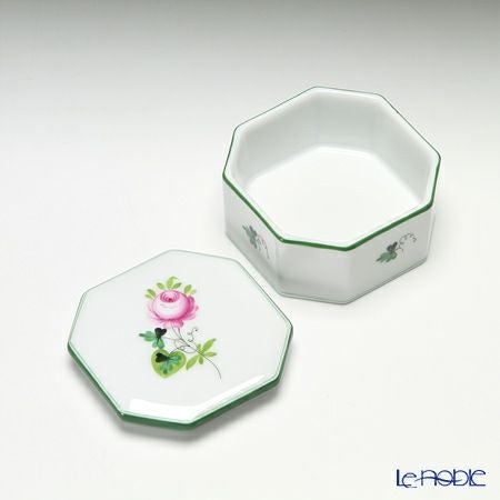 ヘレンド ウィーンのバラ 06104-0-00／6086 オクタゴナルボックス