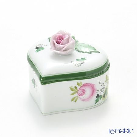 ヘレンド ウィーンのバラ 06111-0-09 ハートボックス（ローズ） 6cm