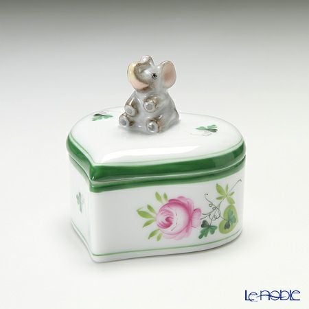 ヘレンド ウィーンのバラ 06111-0-70 ハートボックス（ゾウ）