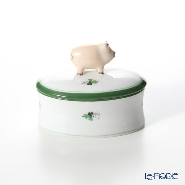 ヘレンド ウィーンのバラ 06114-0-72 オーバルボックス（ブタ）