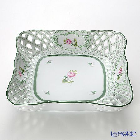 ヘレンド ウィーンのバラ 07406-0-00 バスケット（オープンワーク）