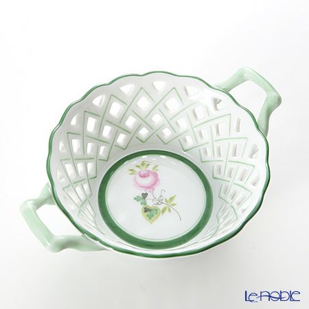 ヘレンド ウィーンのバラ 07413-0-00／7413 バスケット（オープンワーク）