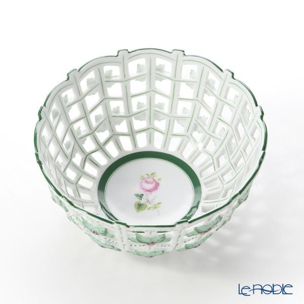 ヘレンド ウィーンのバラ 07473-0-00 バスケット（オープンワーク） 16cm