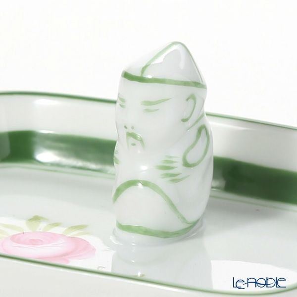 ヘレンド (HEREND) ウィーンのバラ 07733-0-21 オブロングトレイ マンダリン 8cm