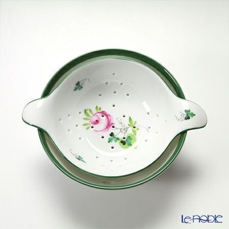 ヘレンド ウィーンのバラ 001453／01454 ティーストレーナー／ボウル