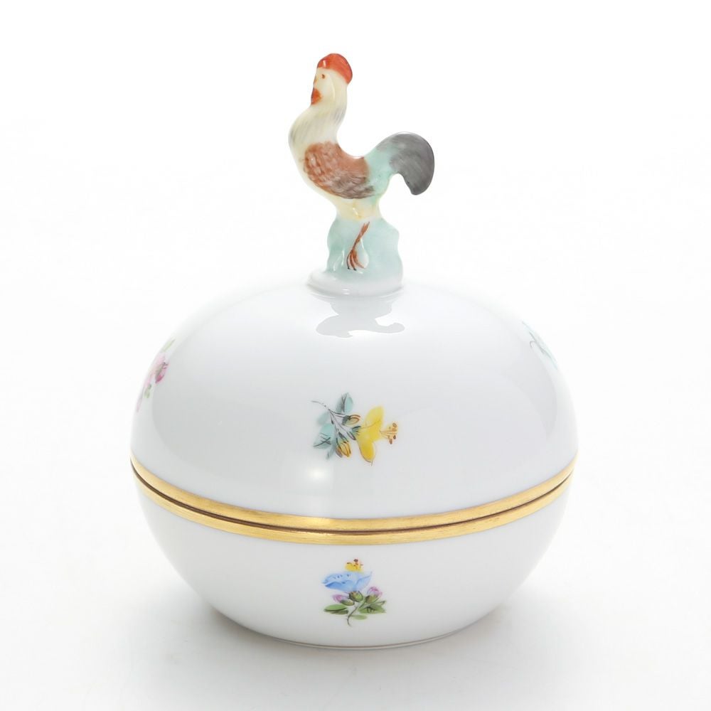 ヘレンド ミルフルール MF 06033-0-16 ラウンドボックス（ニワトリ） 8cm