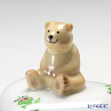 ヘレンド プティットローズ PR 06112-0-71 ハートボックス（クマ）