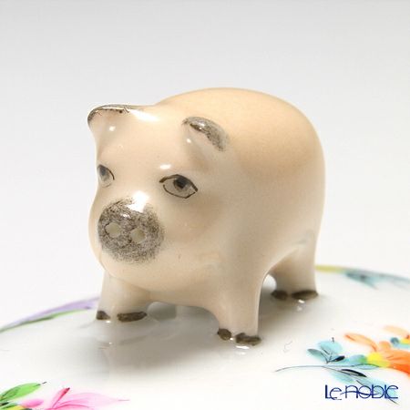 ヘレンド ミルフルール MF 06114-0-72 オーバルボックス（ブタ）