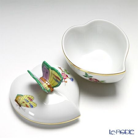 ヘレンド ヴィクトリア・プレーン VA 06005-0-17 ハートボックス（チョウ）