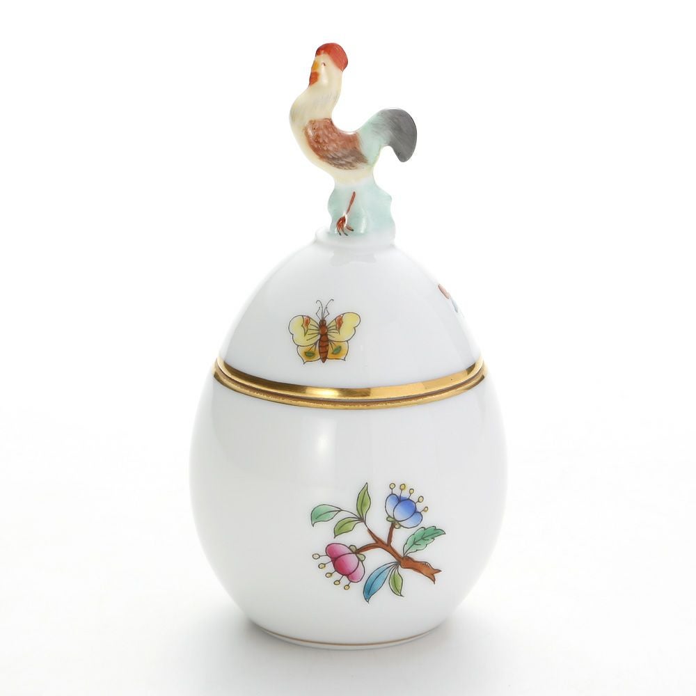 ヘレンド ヴィクトリア・プレーン VA 06043-0-16 タマゴボックス 縦 ニワトリ 10cm