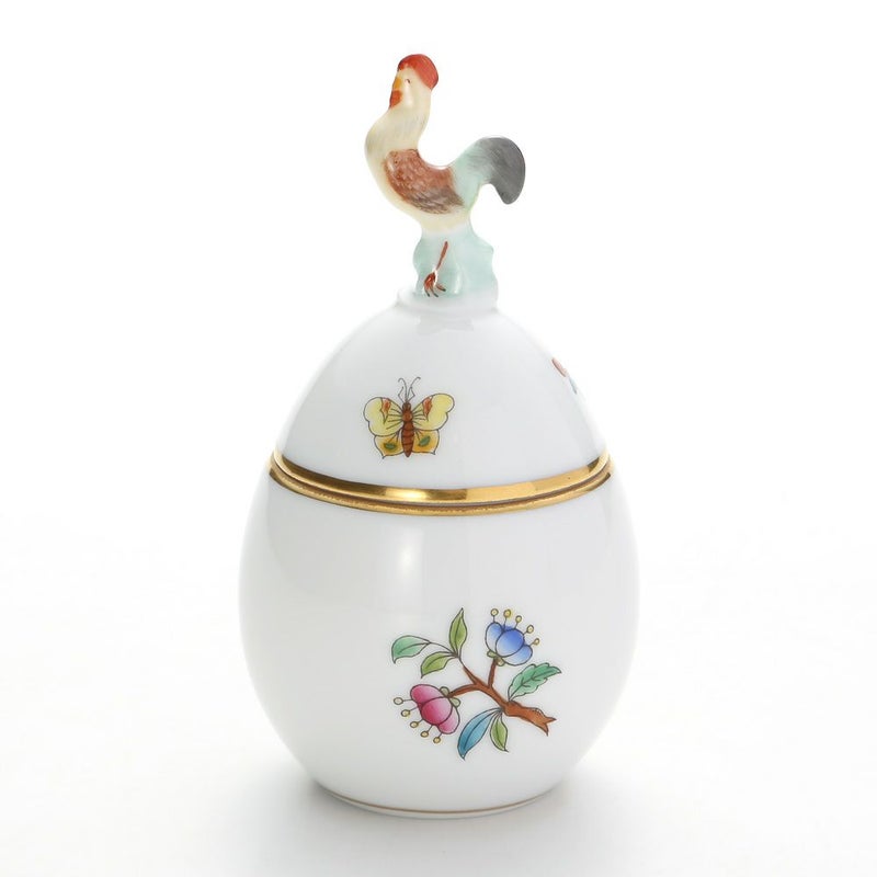 ヘレンド ヴィクトリア・プレーン VA 06043-0-16 タマゴボックス 縦 ニワトリ 10cm