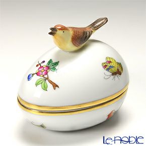 ヘレンド ヴィクトリア・プレーン VA 06054-0-05 タマゴボックス 横 トリ 6.5cm