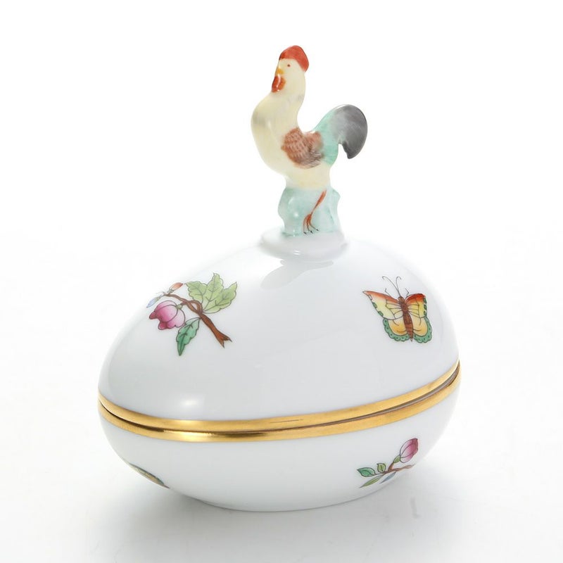 ヘレンド ヴィクトリア・プレーン VA 06054-0-16 タマゴボックス 横 ニワトリ 8.5cm