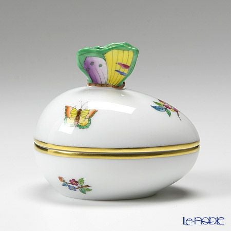 ヘレンド ヴィクトリア・プレーン VA 06054-0-17 エッグボックス 横 チョウ 7cm