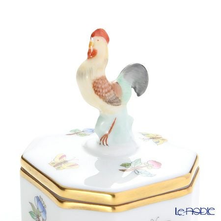 ヘレンド ヴィクトリア・プレーン VA 06105-0-16 オクタゴナルボックス（ニワトリ） 4.8cm