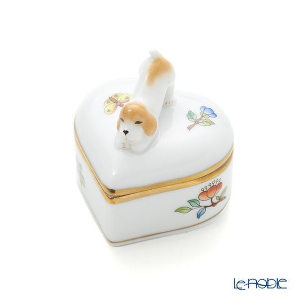 ヘレンド ヴィクトリア・プレーン VA 06112-0-91 ハートボックス（ドッグ）