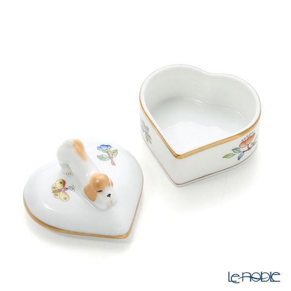 ヘレンド ヴィクトリア・プレーン VA 06112-0-91 ハートボックス（ドッグ）