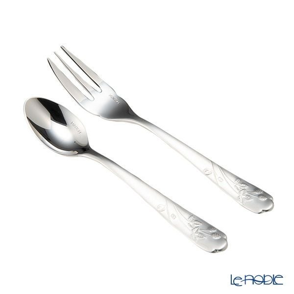 ミントン ヴィクトリアストロベリーホワイト VS203 ティースプーン・フォーク 10本セット 【収納袋付】