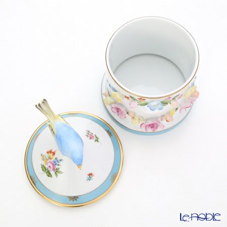 ヘレンド ローズチューリップ ブルー RTFB 06067-0-92 バードハウスボックス 19cm 2ライン