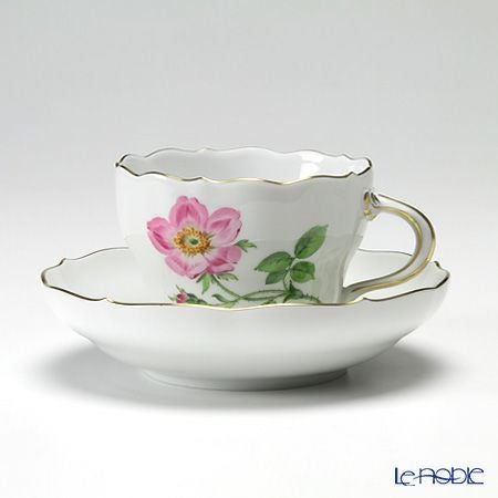 マイセン（Meissen） ベーシックフラワー（一つ花） 030110／00582／13 コーヒーカップ＆ソーサー 200ml Motiv No.13 野バラ