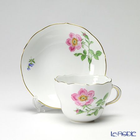 マイセン（Meissen） ベーシックフラワー（一つ花） 030110／00582／13 コーヒーカップ＆ソーサー 200ml Motiv No.13 野バラ