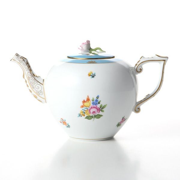 ヘレンド ローズチューリップ ブルー RTFB 20606-0-09 ティーポット（ローズ） 800ml