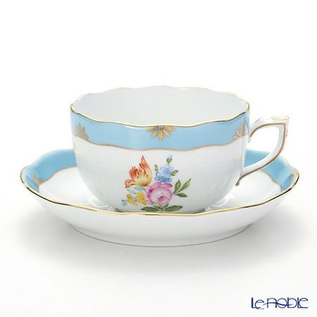 ヘレンド (HEREND) ローズチューリップ ブルー RTFB 20724-0-00 ティーカップ＆ソーサー 200ml