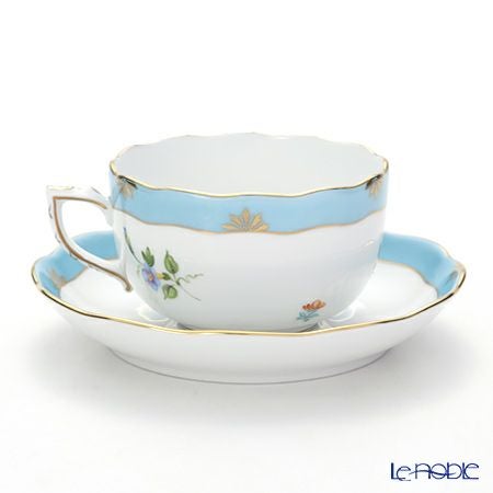 ヘレンド (HEREND) ローズチューリップ ブルー RTFB 20724-0-00 ティーカップ＆ソーサー 200ml