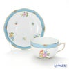 ヘレンド (HEREND) ローズチューリップ ブルー RTFB 20724-0-00 ティーカップ＆ソーサー 200ml
