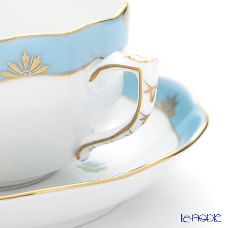 ヘレンド (HEREND) ローズチューリップ ブルー RTFB 20724-0-00 ティーカップ＆ソーサー 200ml