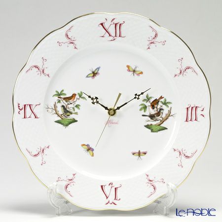 ヘレンド ロスチャイルドバード 00527-0-47 ウォールクロック 28.5cm
