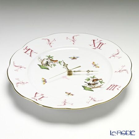 ヘレンド ロスチャイルドバード 00527-0-47 ウォールクロック 28.5cm