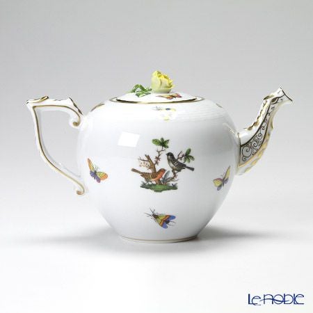 ヘレンド ロスチャイルドバード 00606-0-09／604 ティーポット ローズ 800ml