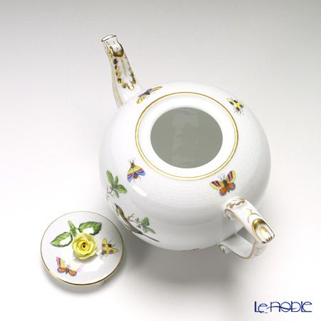 ヘレンド ロスチャイルドバード 00606-0-09／604 ティーポット ローズ 800ml