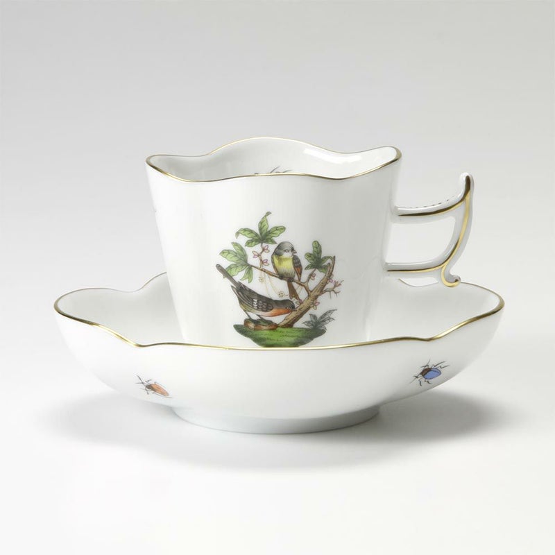 ヘレンド ロスチャイルドバード 04198-0-00 コーヒーカップ＆ソーサー（楕円） 100ml