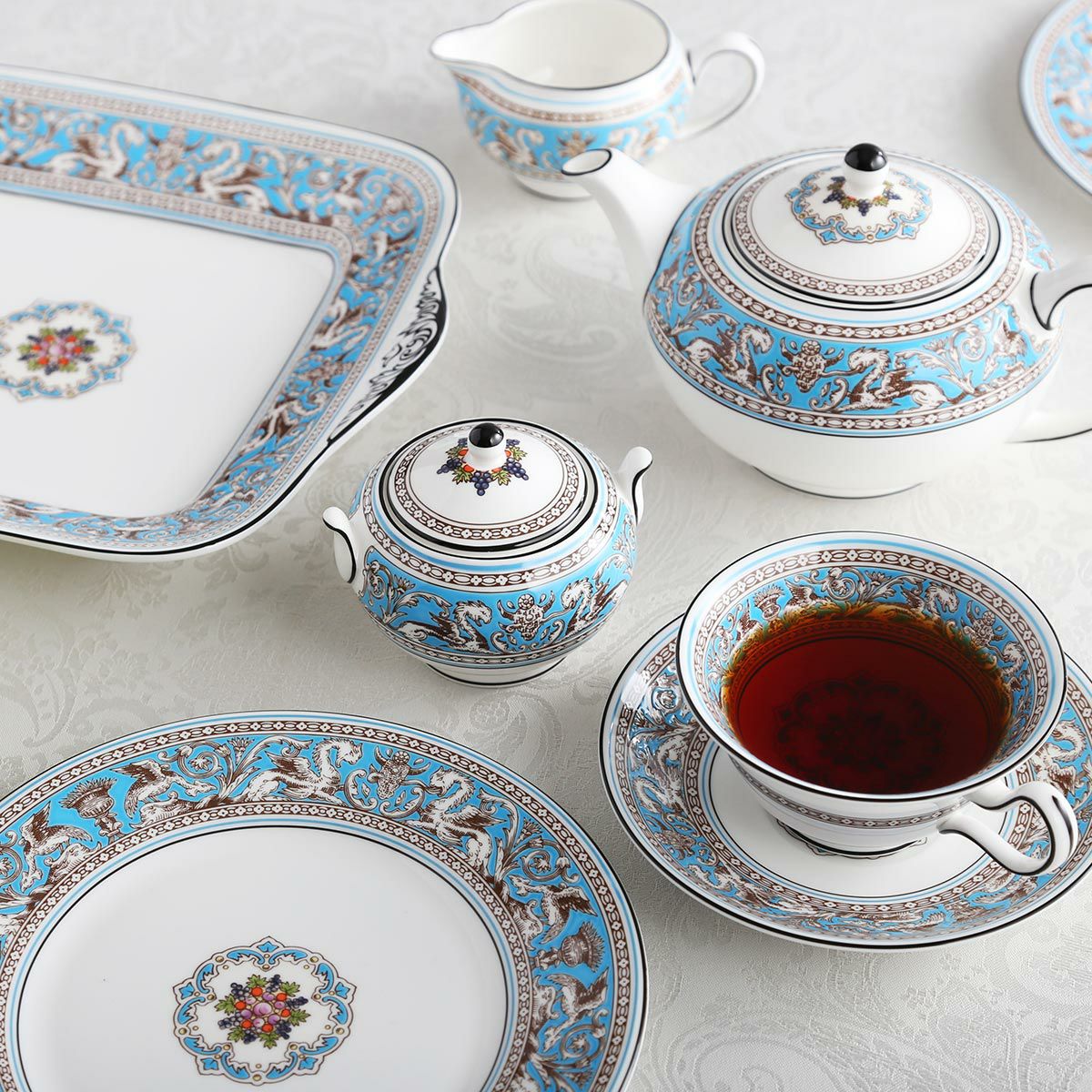 ウェッジウッド（Wedgwood） フロレンティーン ターコイズ シュガーボックス（ティー） S 8cm