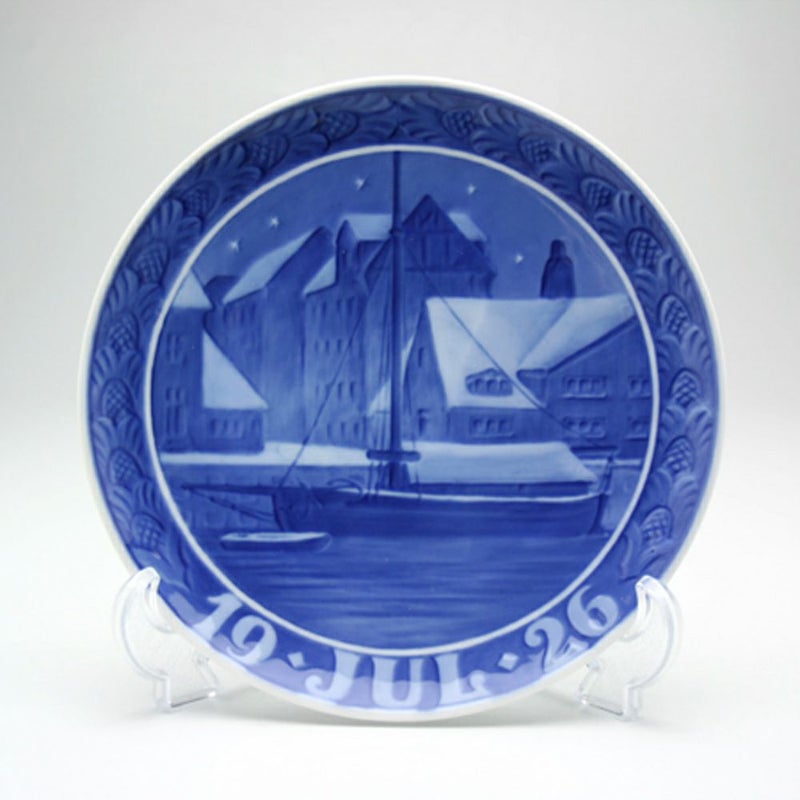 ロイヤルコペンハーゲン（Royal Copenhagen） イヤープレート 1926年／昭和1年 「クリスチャンハウン運河」