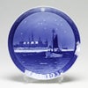 ロイヤルコペンハーゲン（Royal Copenhagen） イヤープレート 1935年／昭和10年 「クロンボー城沖の漁船」