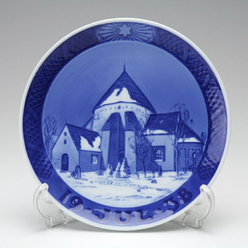ロイヤルコペンハーゲン（Royal Copenhagen） イヤープレート 1938年／昭和13年 「ウスタラースの半円形の教会」