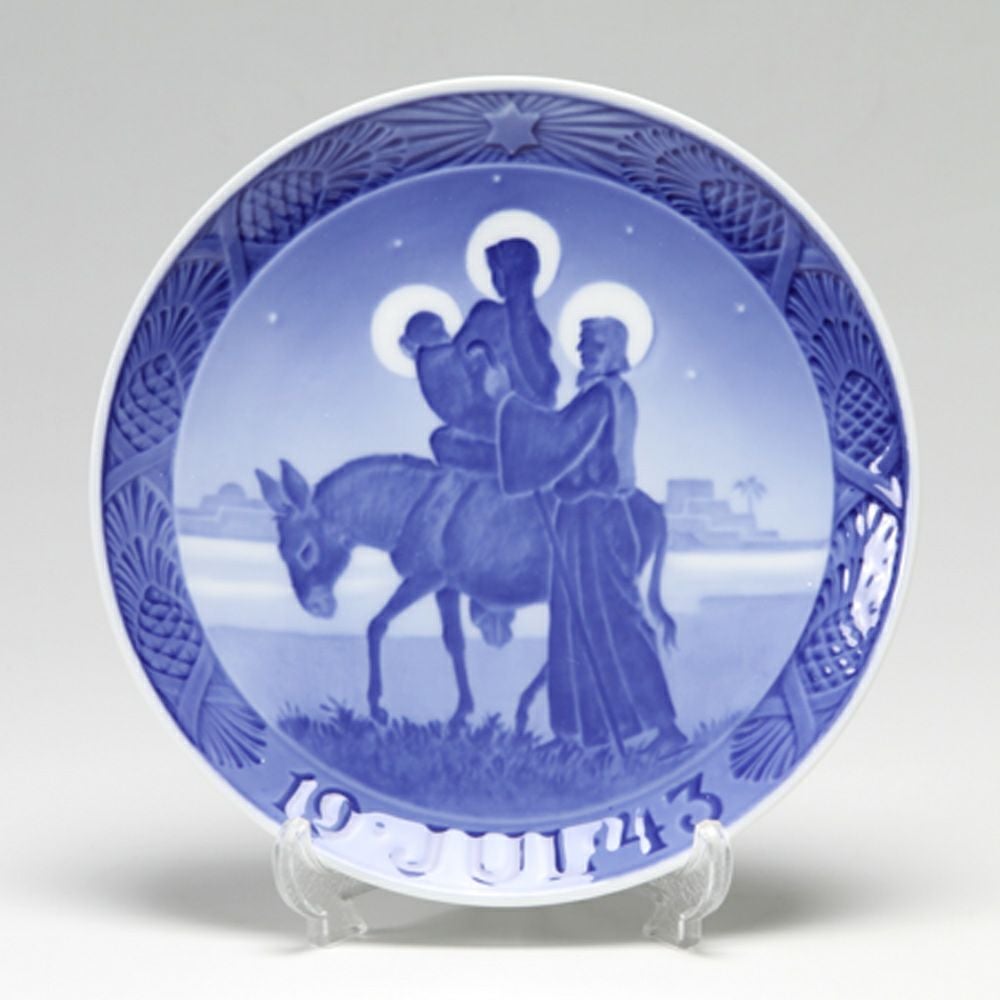 ロイヤルコペンハーゲン（Royal Copenhagen） イヤープレート 1943年／昭和18年 「エジプトへはばたく聖家族」