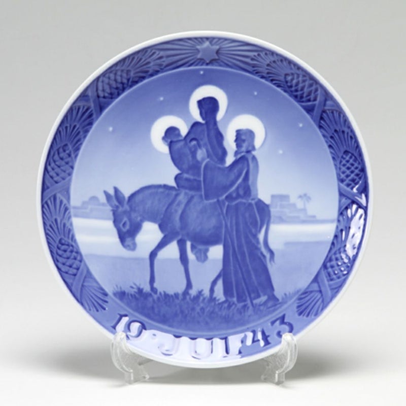 ロイヤルコペンハーゲン（Royal Copenhagen） イヤープレート 1943年／昭和18年 「エジプトへはばたく聖家族」