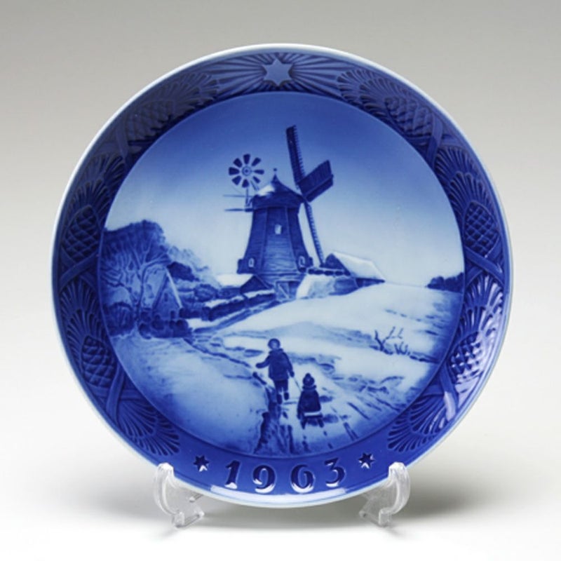 ロイヤルコペンハーゲン（Royal Copenhagen） イヤープレート 1963年／昭和38年 「ホイスエーヤの風車小屋」