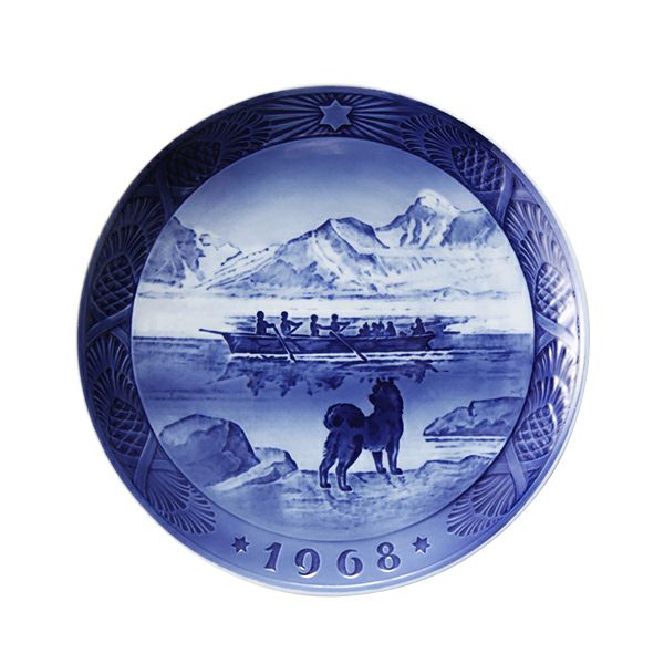 ロイヤルコペンハーゲン（Royal Copenhagen） イヤープレート 1968年／昭和43年 「最後のエスキモーボート」