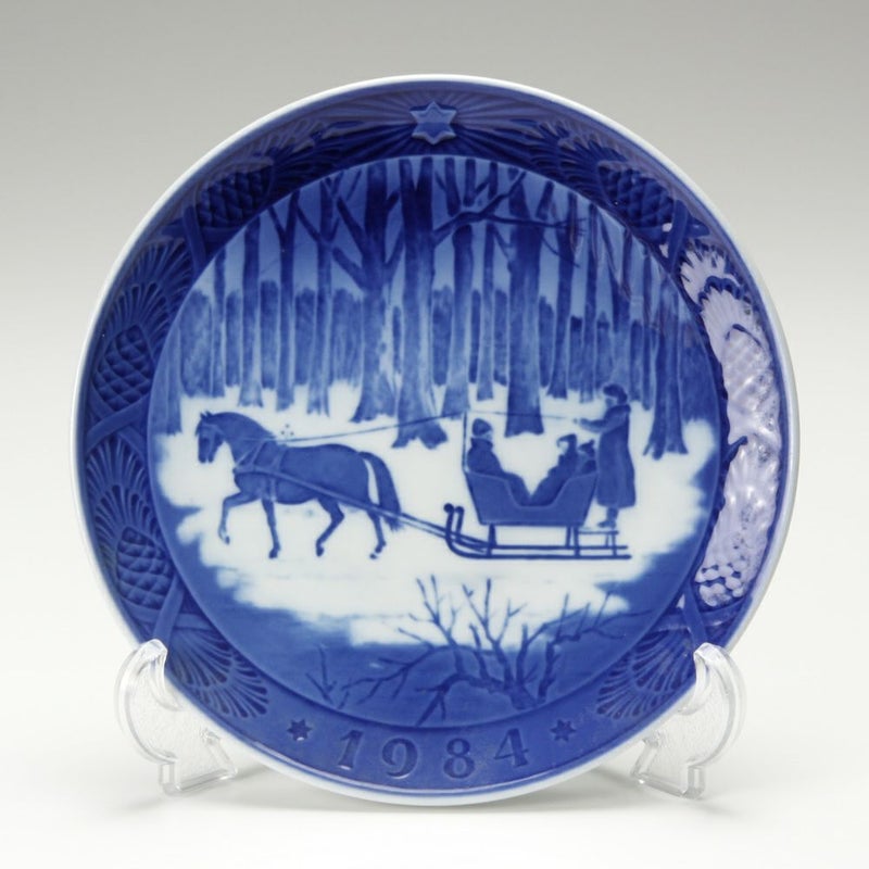 ロイヤルコペンハーゲン（Royal Copenhagen） イヤープレート 1984年／昭和59年 「ジングルベル」