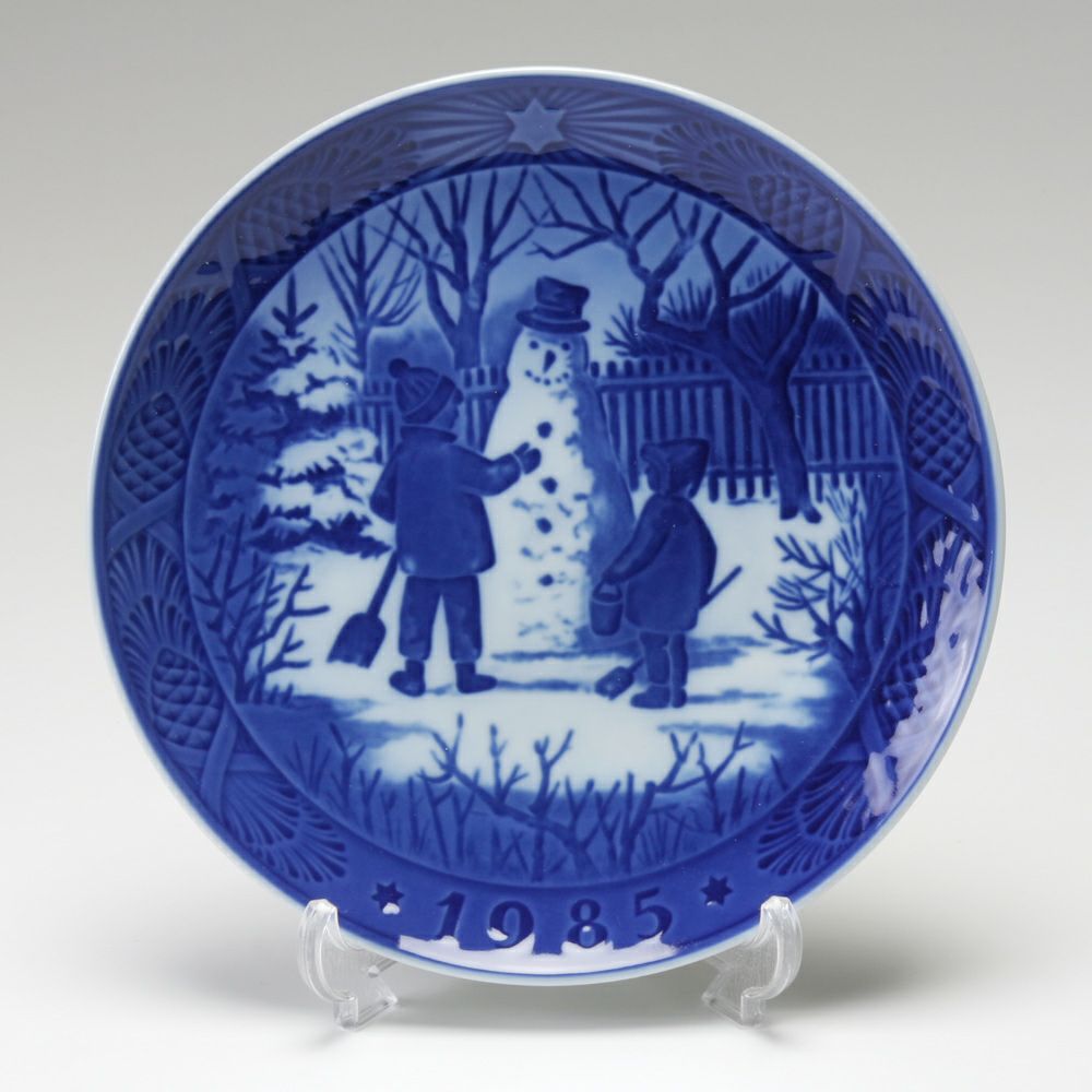 ロイヤルコペンハーゲン（Royal Copenhagen） イヤープレート 1985年／昭和60年 「雪だるま」