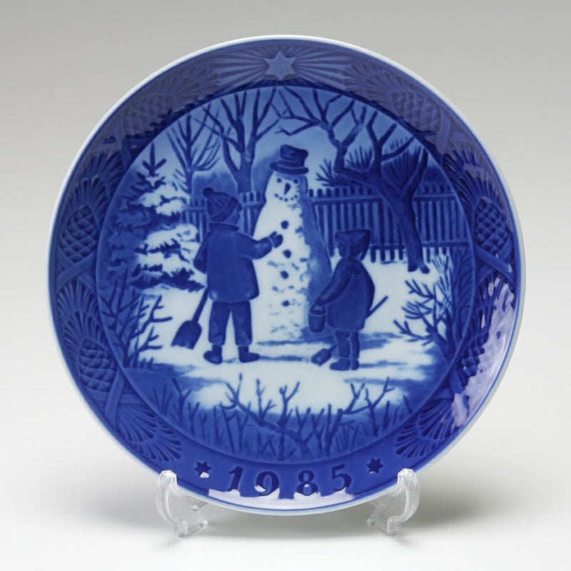 ロイヤルコペンハーゲン（Royal Copenhagen） イヤープレート 1985年／昭和60年 「雪だるま」